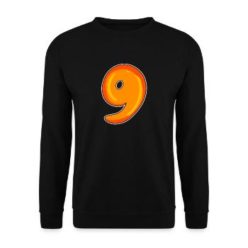 Nine - 9 Motif - Unisex Sweatshirt - black - Front - Alina (178cm) & Michal (187cm)