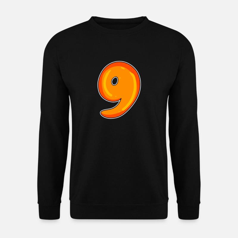Nine - 9 Motif - Unisex Sweatshirt - black