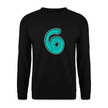 Number 6 Number - Unisex Sweatshirt - black - Front - Alina (178cm) & Michal (187cm)