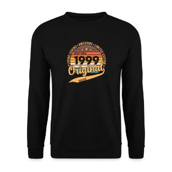 1999 Vintage Original - Unisex Pullover - Schwarz - Vorne - Alina (178cm) & Michal (187cm)