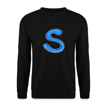 Lettre S Lettre initiale - Sweat-shirt Unisexe - noir - Devant - Alina (178cm) & Michal (187cm)