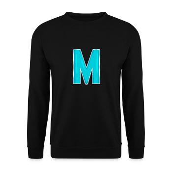 Letter M Initial Letter - Unisex Sweatshirt - black - Front - Alina (178cm) & Michal (187cm)