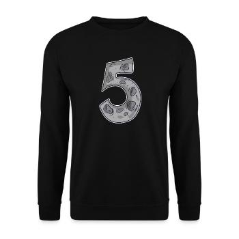 Number 5 Space - Unisex Sweatshirt - black - Front - Alina (178cm) & Michal (187cm)