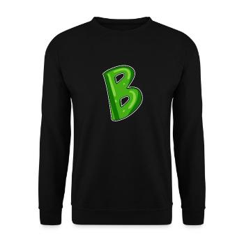 point B - initial point B - Unisex Sweatshirt - black - Front - Alina (178cm) & Michal (187cm)