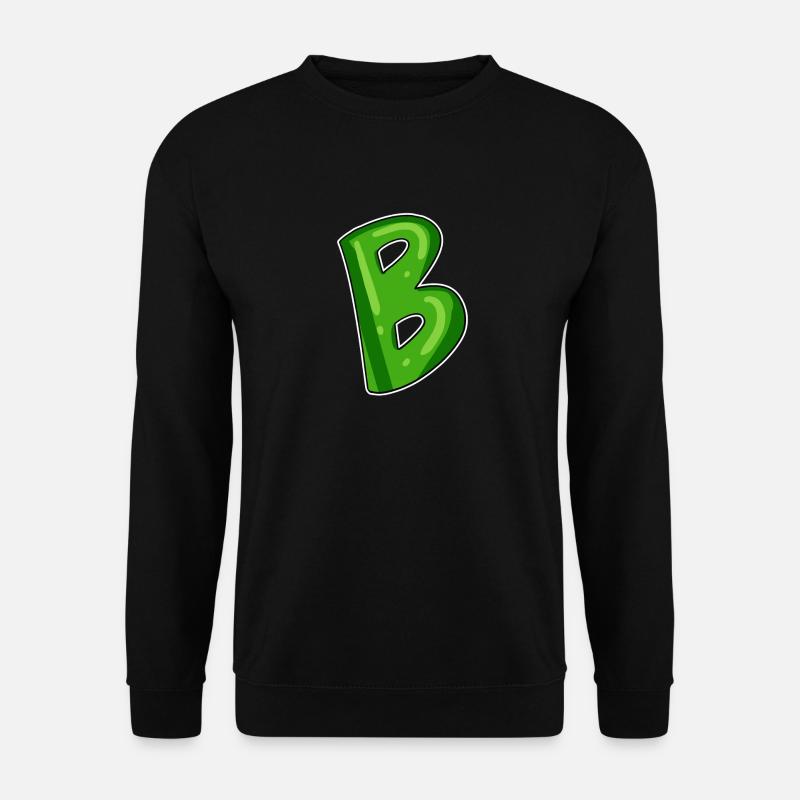 Buchstabe B - Anfangsbuchstabe B - Unisex Pullover - Schwarz