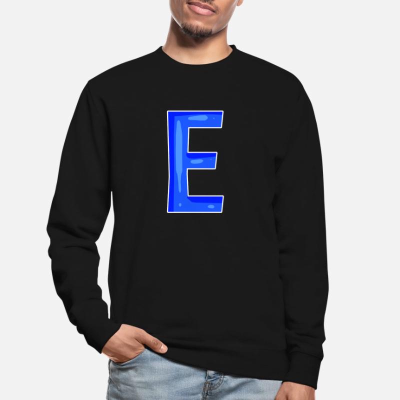 Buchstabe E - Anfangsbuchstabe E Unisex Pullover