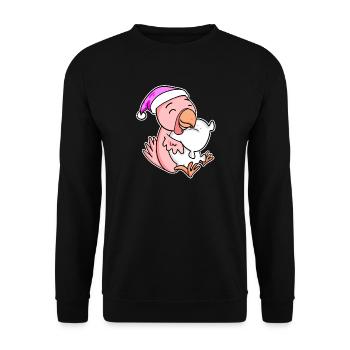 Huhn Müde Ausschlafen Schlafen Mädchen - Unisex Pullover - Schwarz - Vorne - Alina (178cm) & Michal (187cm)