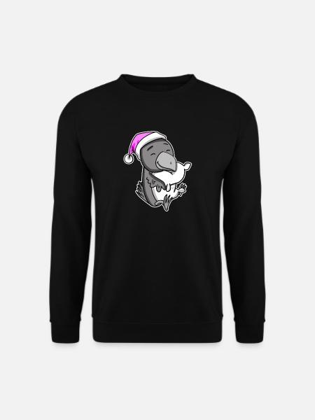 Krähe Müde Ausschlafen Schlafen Mädchen - Unisex Pullover - Schwarz