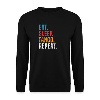 Répétition de Tango Eat Sleep pour les danseurs de Tango Argentino - Sweat-shirt Unisexe - noir - Devant - Alina (178cm) & Michal (187cm)