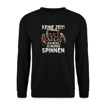 Spinne Vogelspinne Tarantel Muss Zu Meinen Spinnen - Unisex Pullover - Schwarz - Vorne - Alina (178cm) & Michal (187cm)