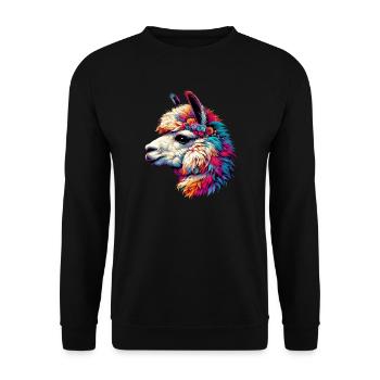 Alpaka - Unisex Pullover - Schwarz - Vorne - Alina (178cm) & Michal (187cm)