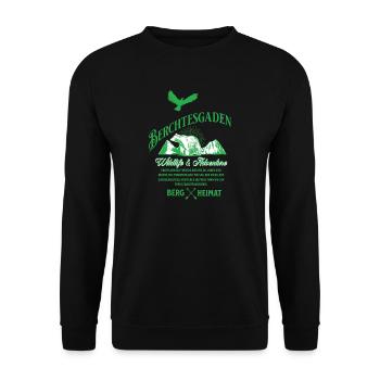 Berchtesgaden - Wildlife - Unisex Pullover - Schwarz - Vorne - Alina (178cm) & Michal (187cm)
