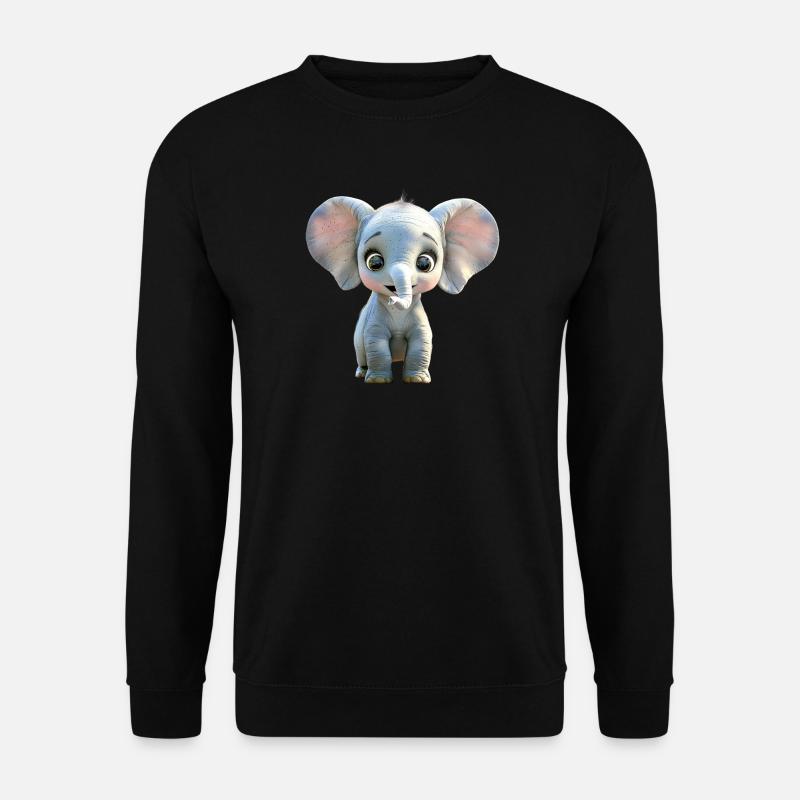 Elefant Afrika Safari Wildnis Liebe Süße Elefanten - Unisex Pullover - Schwarz