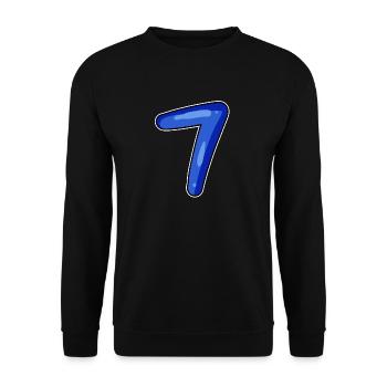7 bleu - Sweat-shirt Unisexe - noir - Devant - Alina (178cm) & Michal (187cm)