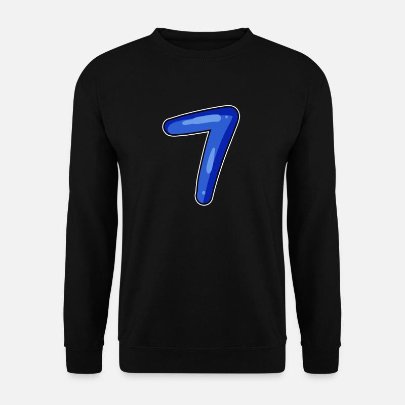 7 blue - Unisex Sweatshirt - black
