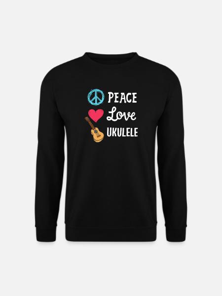 Ukulele Ukulele-Spieler - Unisex Pullover - Schwarz