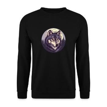 Sang de loup - Sweat-shirt Unisexe - noir - Devant - Alina (178cm) & Michal (187cm)