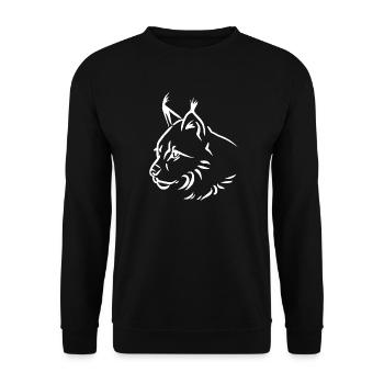 Lynx Portrait - Sweat-shirt Unisexe - noir - Devant - Alina (178cm) & Michal (187cm)
