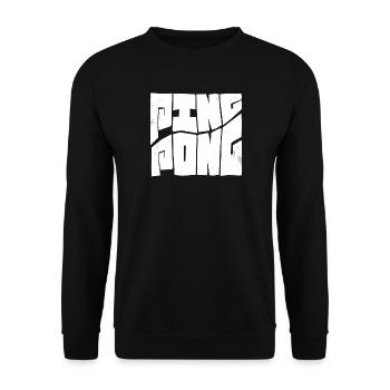 Tennis de table avec batte de tennis de table Ping Pong - Sweat-shirt Unisexe - noir - Devant - Alina (178cm) & Michal (187cm)