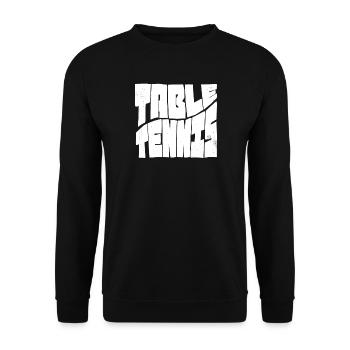 Tennis de table avec batte de tennis de table Ping Pong - Sweat-shirt Unisexe - noir - Devant - Alina (178cm) & Michal (187cm)