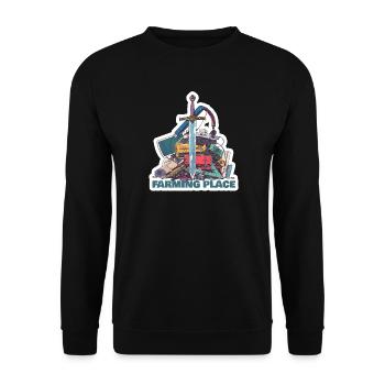 Farming Place Niveau Légendaire de Joueur - Sweat-shirt Unisexe - noir - Devant - Alina (178cm) & Michal (187cm)