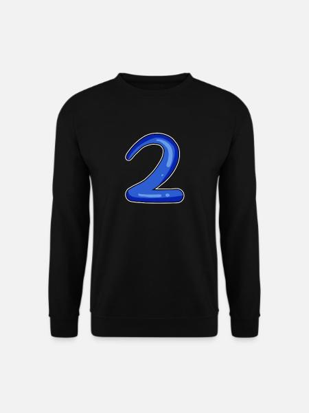 Two - 2 - Number Number - Unisex Sweatshirt - black