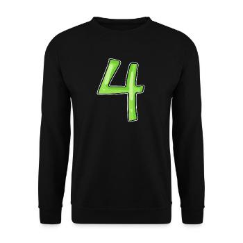 4 - Quatre Vert - Sweat-shirt Unisexe - noir - Devant - Alina (178cm) & Michal (187cm)
