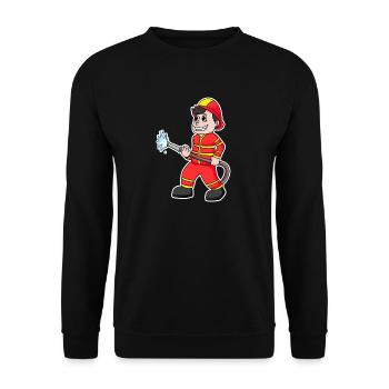 Fire Brigade Young Firefighter - Unisex Sweatshirt - black - Front - Alina (178cm) & Michal (187cm)
