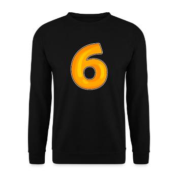 Sechs Zahl 6 Nummer - Unisex Pullover - Schwarz - Vorne - Alina (178cm) & Michal (187cm)