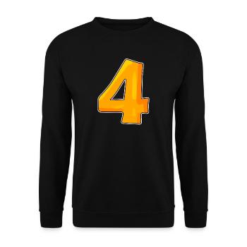 Number Number 4 - Unisex Sweatshirt - black - Front - Alina (178cm) & Michal (187cm)