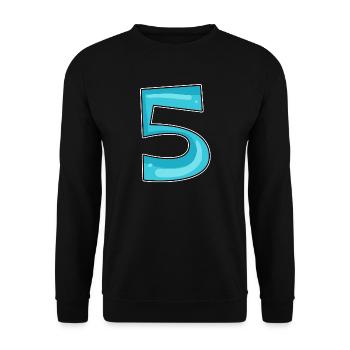 Number 5 Number - Unisex Sweatshirt - black - Front - Alina (178cm) & Michal (187cm)