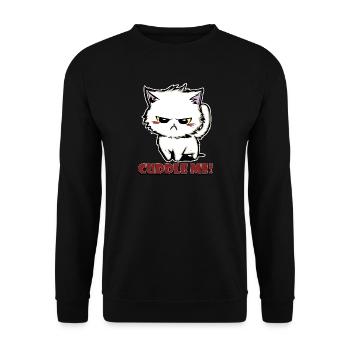 cuddle me - Unisex Pullover - Schwarz - Vorne - Alina (178cm) & Michal (187cm)