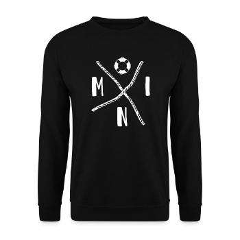 Moin Kreuz - Unisex Sweatshirt - black - Front - Alina (178cm) & Michal (187cm)