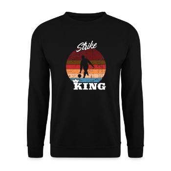 Strike King Bowling Kegeln - Unisex Pullover - Schwarz - Vorne - Alina (178cm) & Michal (187cm)
