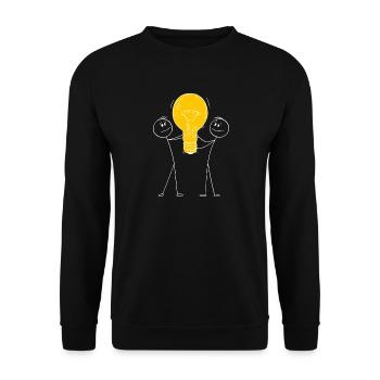 Inner light illuminate the outside - Unisex Sweatshirt - black - Front - Alina (178cm) & Michal (187cm)