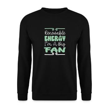 Renewable energy, electricity, wind energy, climate change - Unisex Sweatshirt - black - Front - Alina (178cm) & Michal (187cm)