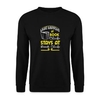 Book Club Club Reading Bookworm Mystery Funny - Unisex Sweatshirt - black - Front - Alina (178cm) & Michal (187cm)