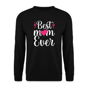 Die beste Mutter aller Zeiten - Unisex Pullover - Schwarz - Vorne - Alina (178cm) & Michal (187cm)