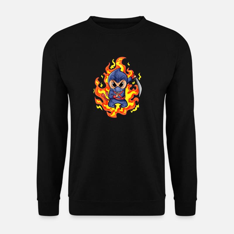 Ninja Motif Fire Red - Unisex Sweatshirt - black