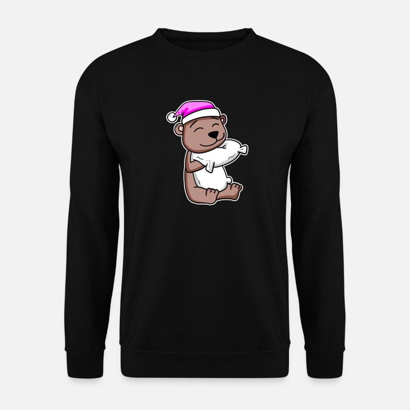 Ours fatigué dormir dans - Sweat-shirt Unisexe - noir