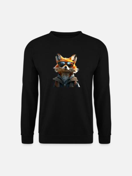 Renard J’aime les renards Renard roux Renard mignon sauvage - Sweat-shirt Unisexe - noir