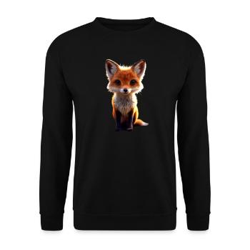Renard J’aime les renards Renard roux Renard mignon sauvage - Sweat-shirt Unisexe - noir - Devant - Alina (178cm) & Michal (187cm)