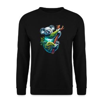 Koala - Unisex Pullover - Schwarz - Vorne - Alina (178cm) & Michal (187cm)