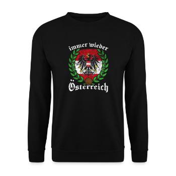 Österreich Fussball - Unisex Pullover - Schwarz - Vorne - Alina (178cm) & Michal (187cm)
