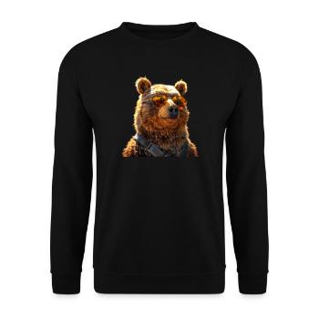 Brown Bear, Grizzly Bear, Bear Brothers, Dad, Wild Bears - Unisex Sweatshirt - black - Front - Alina (178cm) & Michal (187cm)