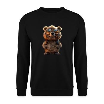 Brown Bear, Grizzly Bear, Bear Brothers, Dad, Wild Bears - Unisex Sweatshirt - black - Front - Alina (178cm) & Michal (187cm)