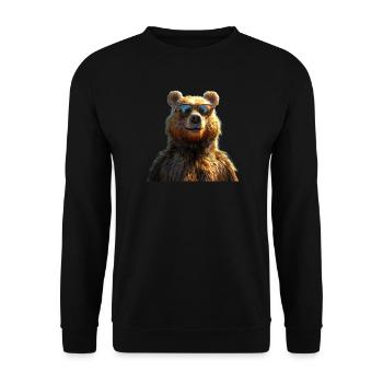 Brown Bear, Grizzly Bear, Bear Brothers, Dad, Wild Bears - Unisex Sweatshirt - black - Front - Alina (178cm) & Michal (187cm)