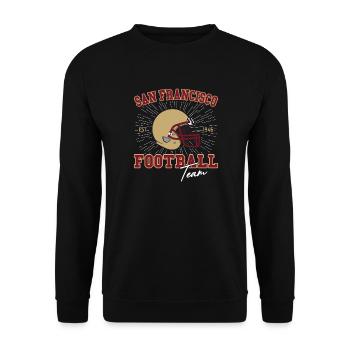 San Francisco Football - Unisex Pullover - Schwarz - Vorne - Alina (178cm) & Michal (187cm)