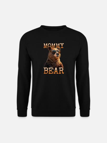 Mommy Bear Mom Bear Mother's Day Grizzly Bears - Unisex Sweatshirt - black