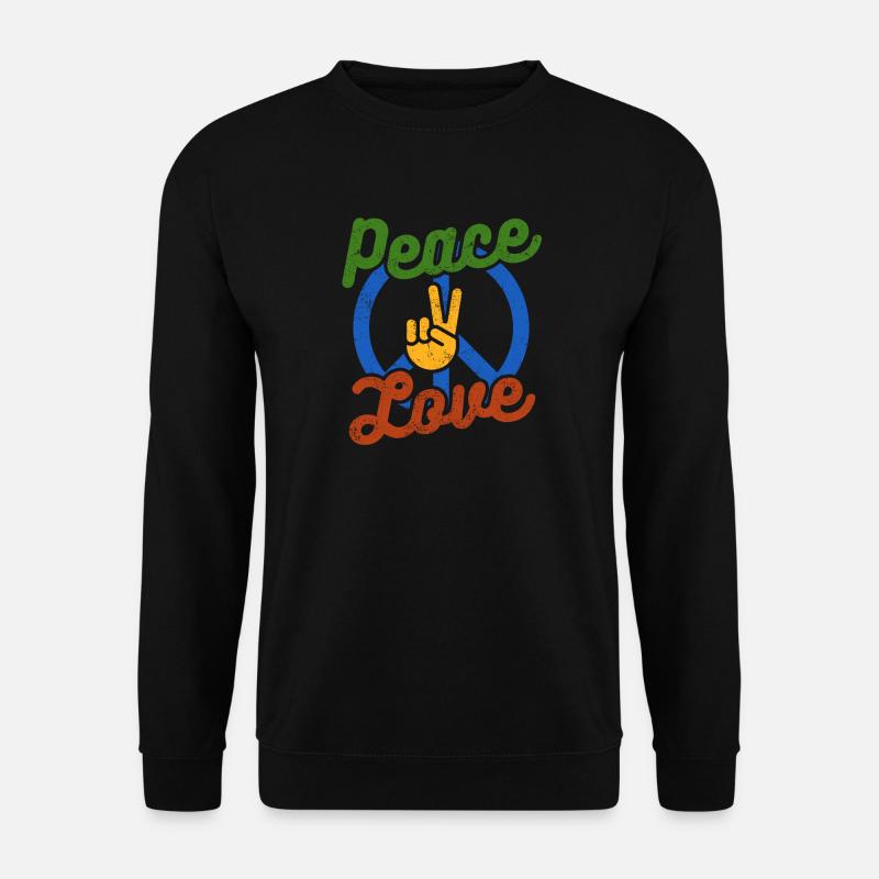 Frieden, Liebe - Unisex Pullover - Schwarz